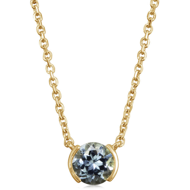 14K Yellow Gold Aquamarine Neckpiece