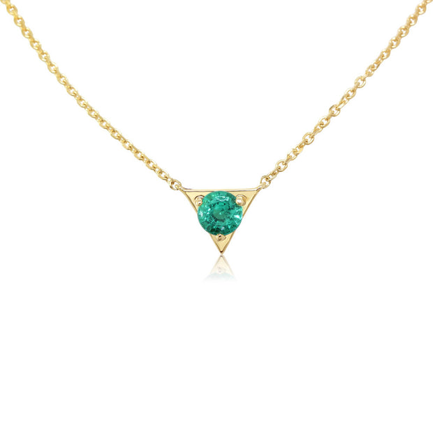 14K Yellow Gold Emerald Neckpiece