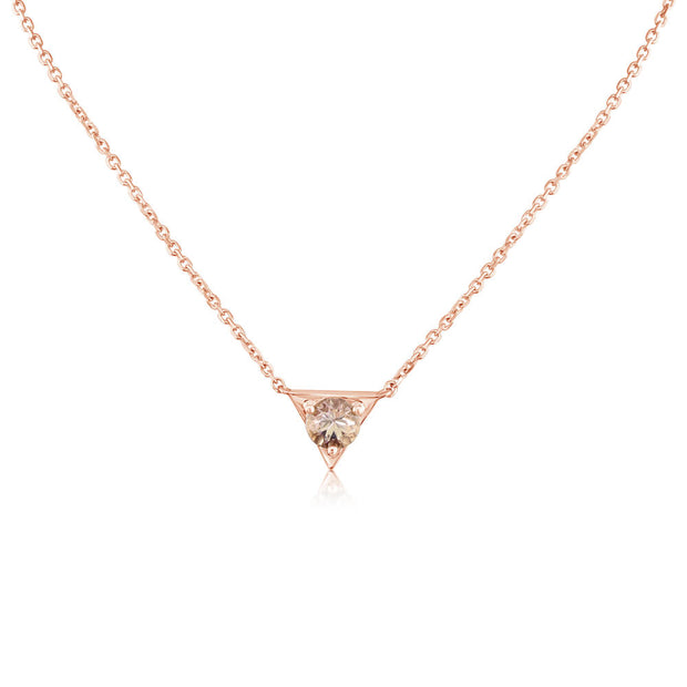 14K Rose Gold Lotus Garnet Neckpiece