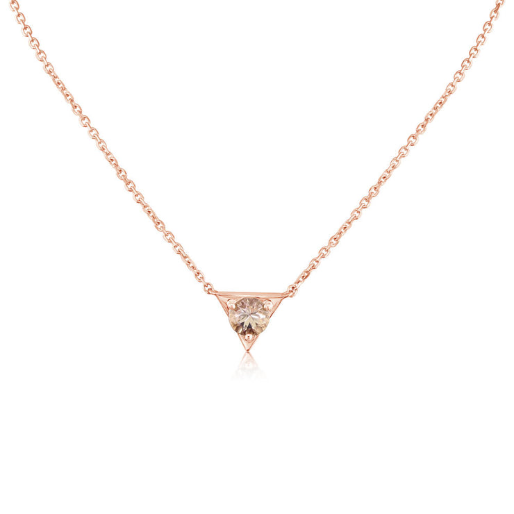 14K Rose Gold Lotus Garnet Neckpiece