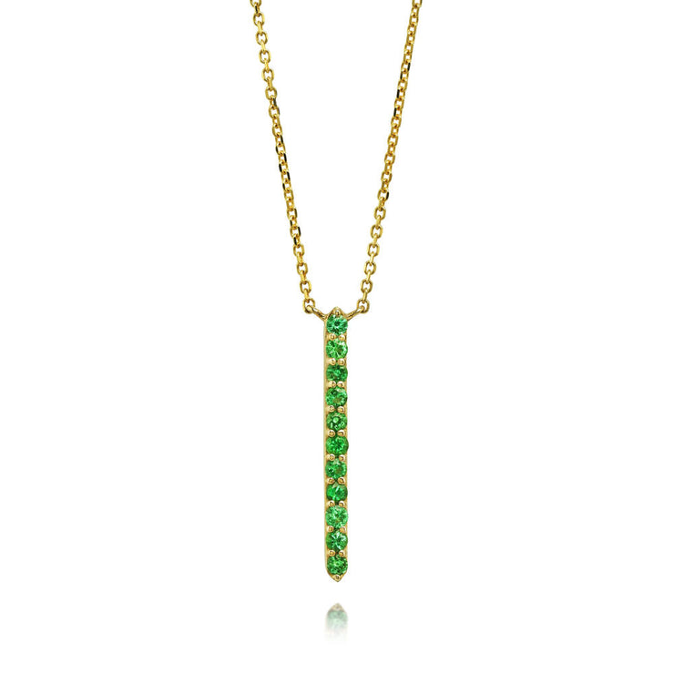 14K Yellow Gold Emerald Neckpiece