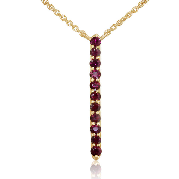 14K Yellow Gold Ruby Neckpiece