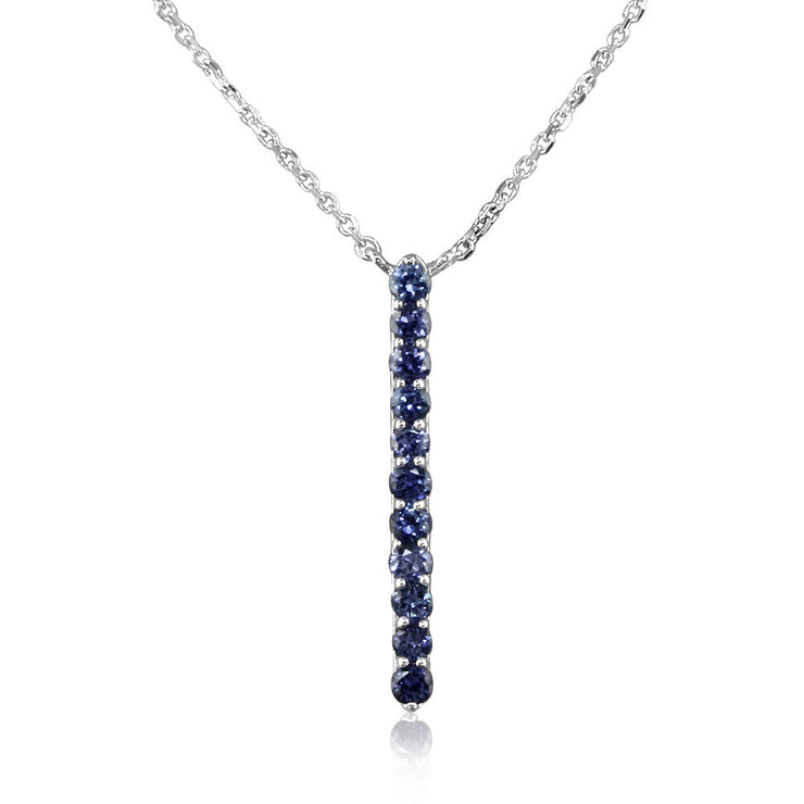 14K White Gold Sapphire Neckpiece