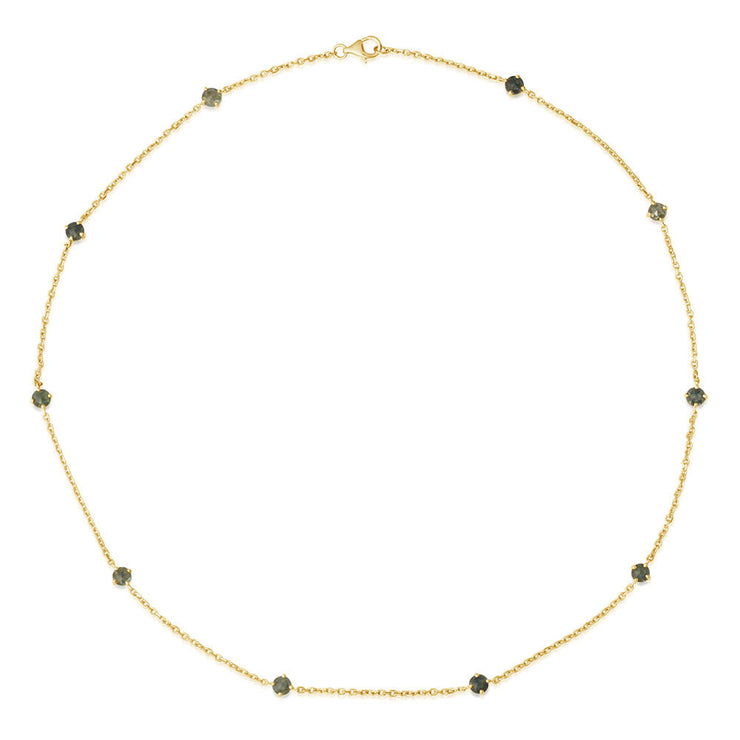 14K Yellow Gold Montana Sapphire Neckpiece