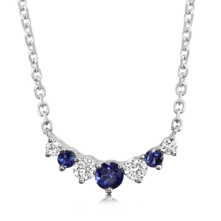 14K White Gold Sapphire/Diamond Neckpiece