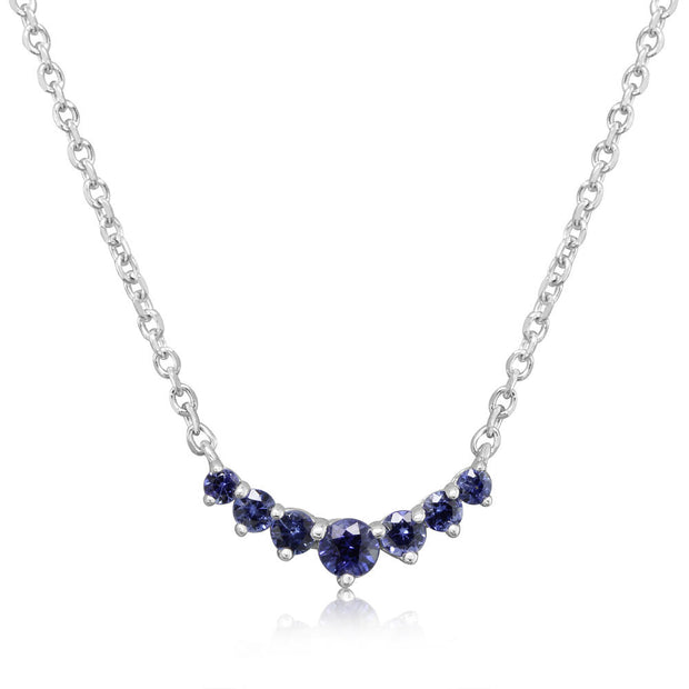 14K White Gold Sapphire Neckpiece