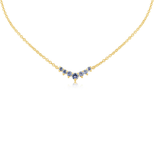 14K Yellow Gold Yogo Sapphire Neckpiece