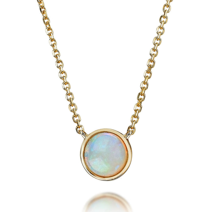 14K Yellow Gold Australian Opal Neckpiece