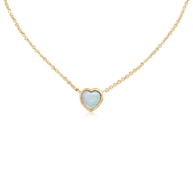 14K Yellow Gold Australian Opal Neckpiece