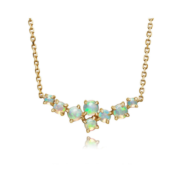 14K Yellow Gold Australian Opal Neckpiece