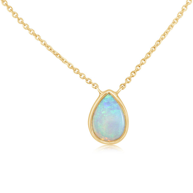 14K Yellow Gold Australian Opal Neckpiece