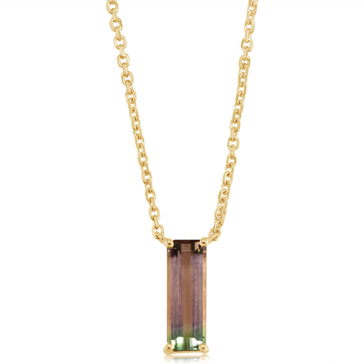 14K Yellow Gold Bi-Color Tourmaline Neckpiece