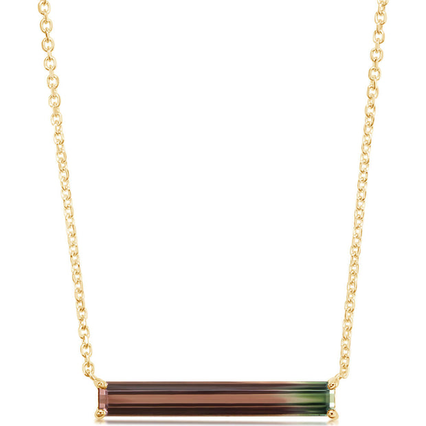 14K Yellow Gold Bi-Color Tourmaline Neckpiece