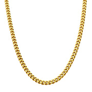 6mm 18Kt Gold IP Miami Cuban Chain Necklace