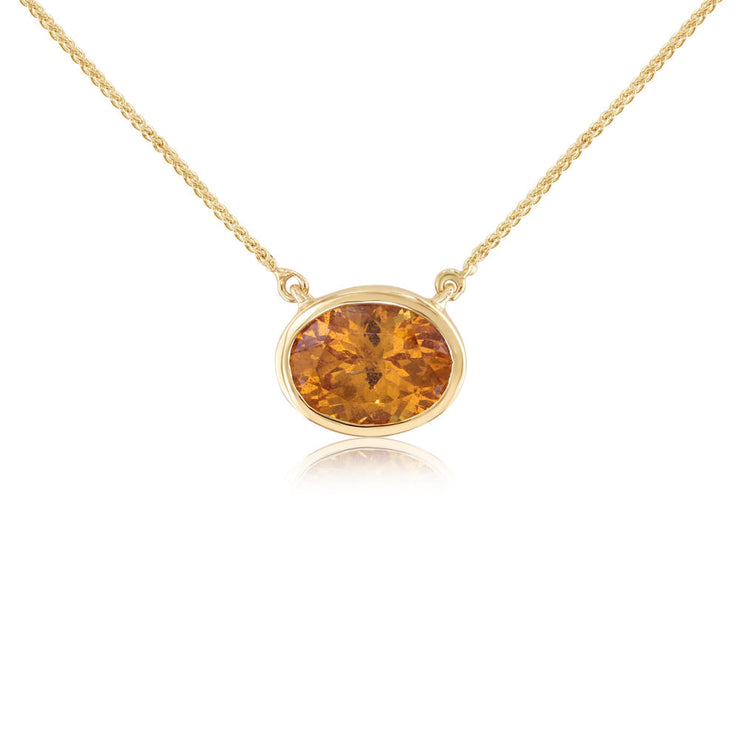 14K Yellow Gold Garnet Neckpiece