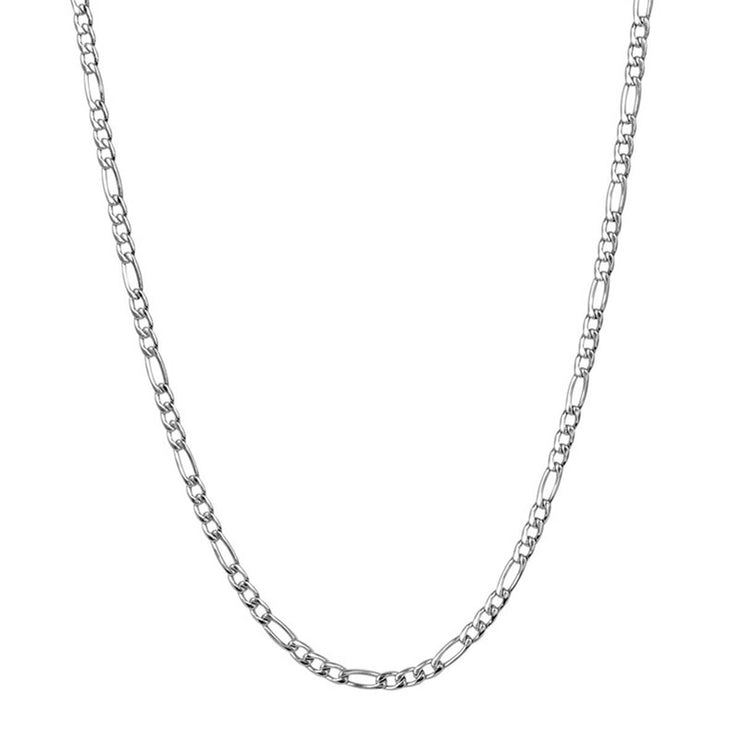 Stainless Steel 4mm Figaro Polished Chain