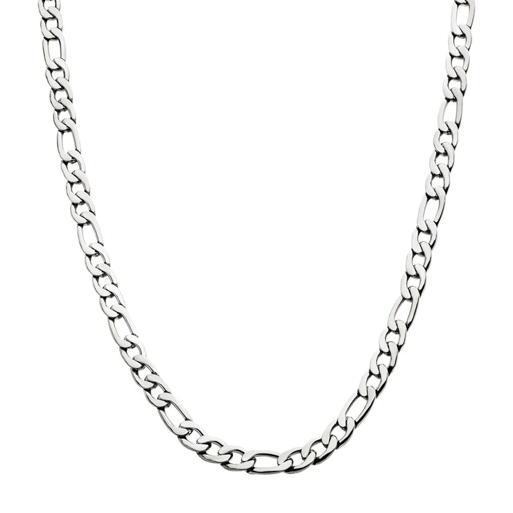 4mm Steel Figaro Chain Necklace