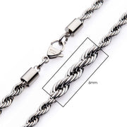 6mm Steel Rope Chain Necklace