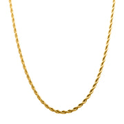 6mm 18Kt Gold IP Rope Chain Necklace