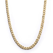 8mm 18Kt Gold IP Bevel Curb Chain Necklace