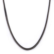 4mm Oxidized Steel Franco Chain Necklace