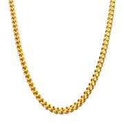 8mm 18Kt Gold IP Franco Chain Necklace