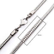 3mm Steel Rattail Chain Necklace