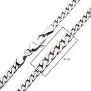 4mm Steel Classic Curb Chain Necklace