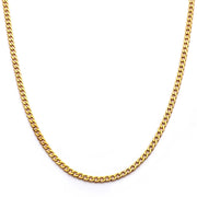 4mm 18Kt Gold IP Classic Curb Chain Necklace