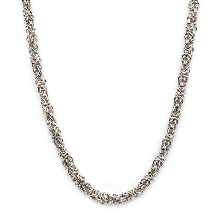 6mm Steel King Byzantine Chain Necklace