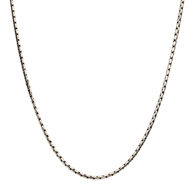 3mm Steel Boston Link Chain Necklace