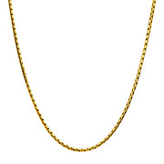 3mm 18Kt Gold IP Boston Link Chain Necklace