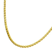 5mm 18Kt High Polished Finish Gold IP Stainless Steel Spiga Chain Necklace