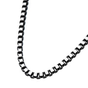 Stainless Steel 5.5mm Black IP Round Box Chain Necklace