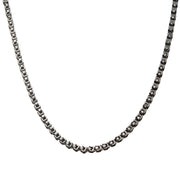 Matte Stainless Steel 5mm Byzantine Chain Set