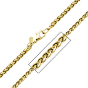 3mm Gold IP Round Wheat Chain