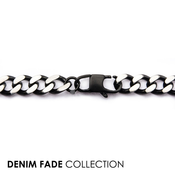 Black IP Diamond Cut Chain Necklace