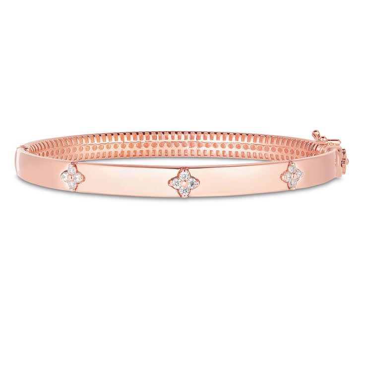 14K Trilogy Diamond Bangle