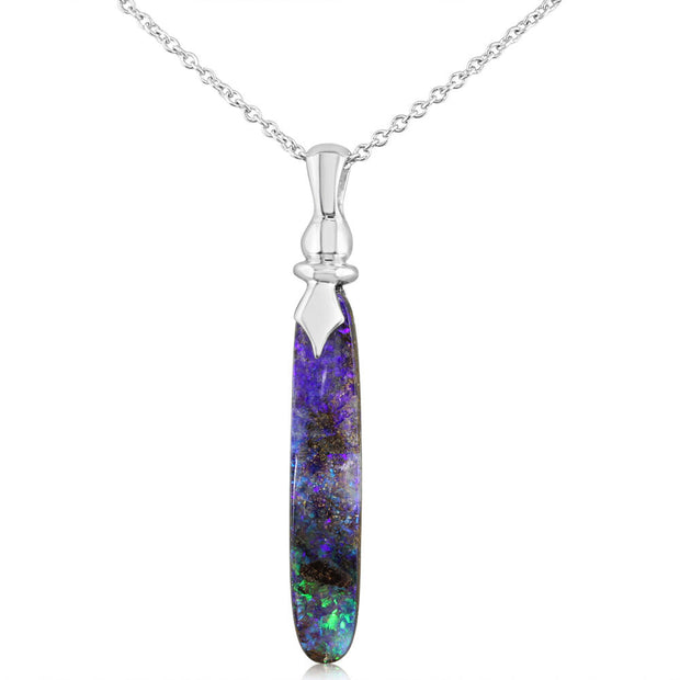 Sterling Silver Australian Boulder Opal Pendant