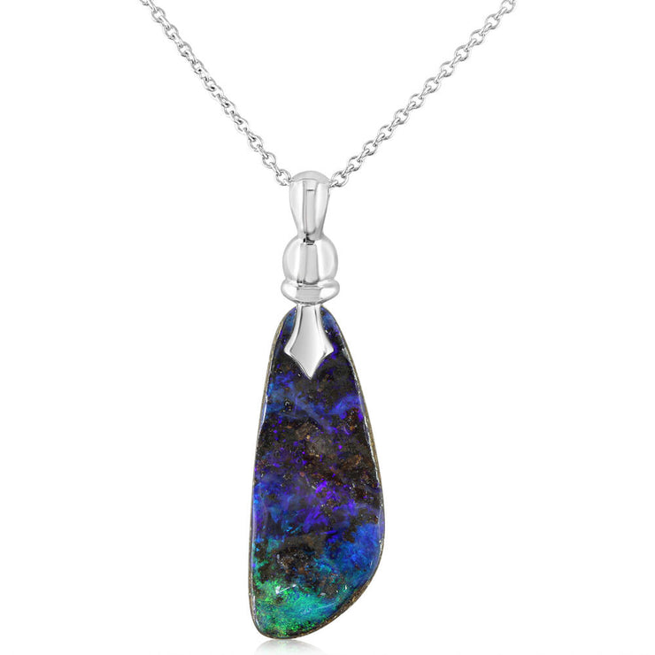 Sterling Silver Australian Boulder Opal Pendant