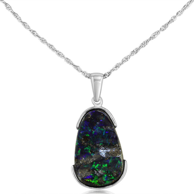 Sterling Silver Australian Boulder Opal Pendant