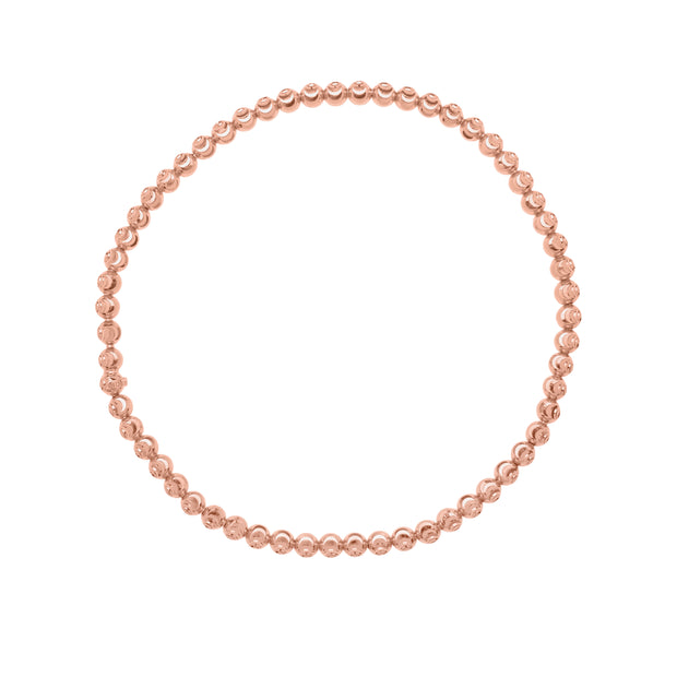 14K Moon-Cut Bead Stretch Bracelet