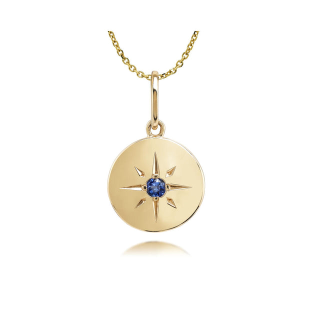 14K Yellow Gold Star Ruby Pendant