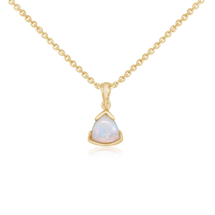 14K Yellow Gold Australian Opal Pendant