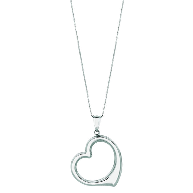 14K Gold Polished Heart Necklace