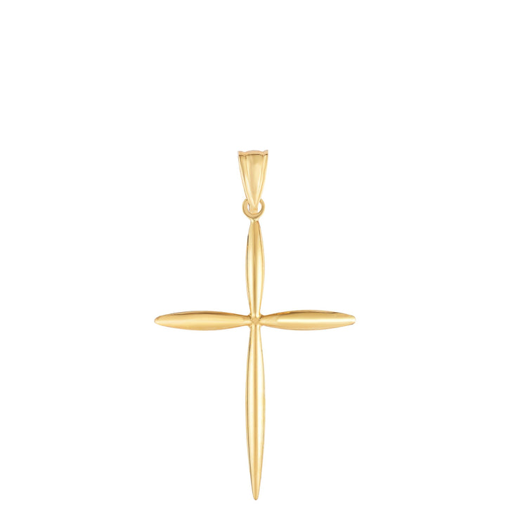 14K Gold Polished Cross