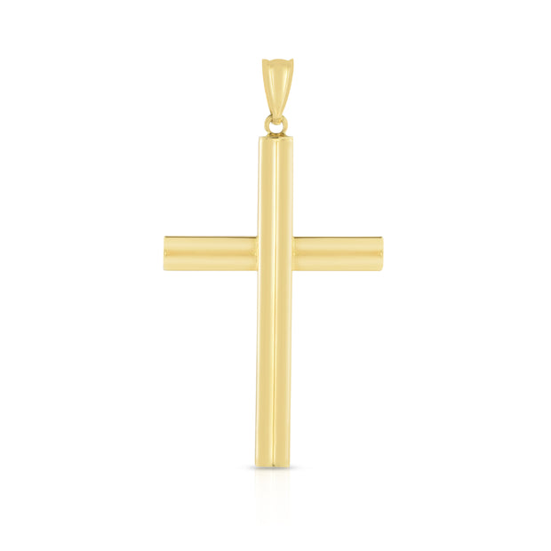 14K Polished Cross Charm