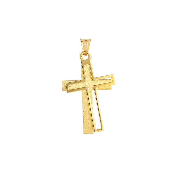 14K Gold Double Layer Cross