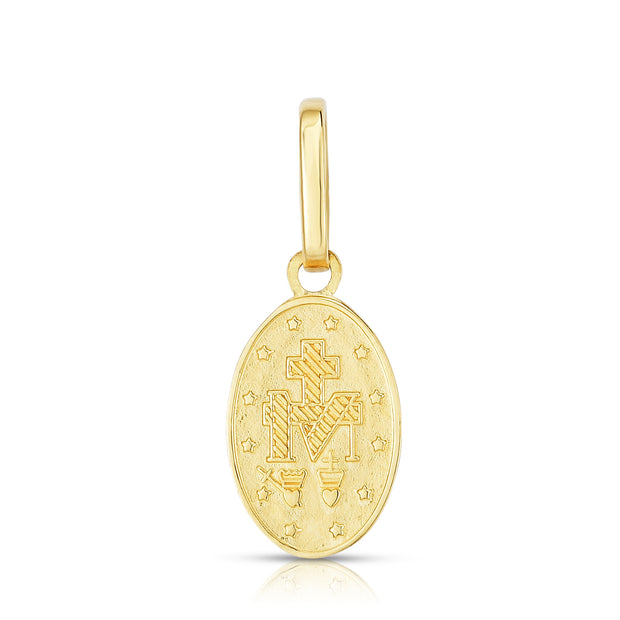 14K Gold Miraculous Medal Religious Medal