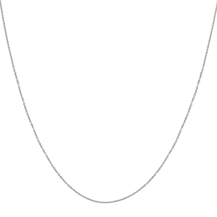 Platinum 1.2mm Oval Cable Chain